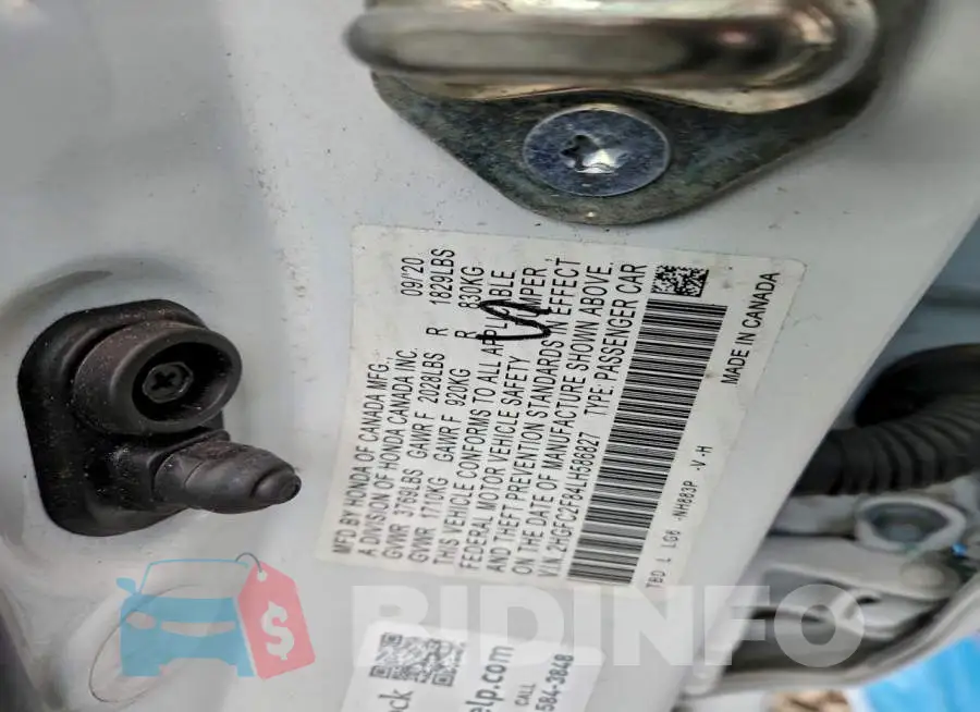 2HGFC2F84LH586827 Photo# 13