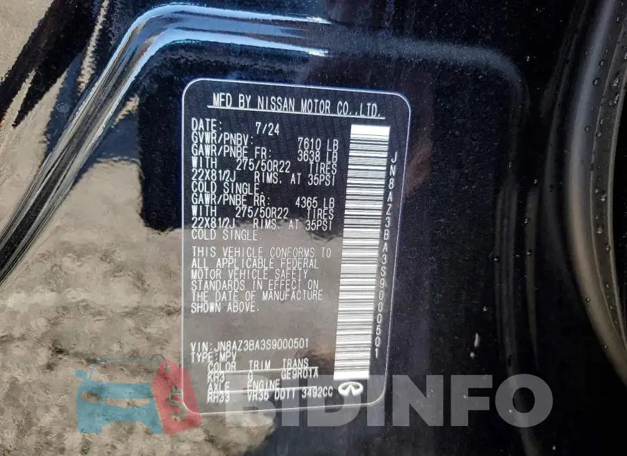JN8AZ3BA3S9000501 Photo# 14