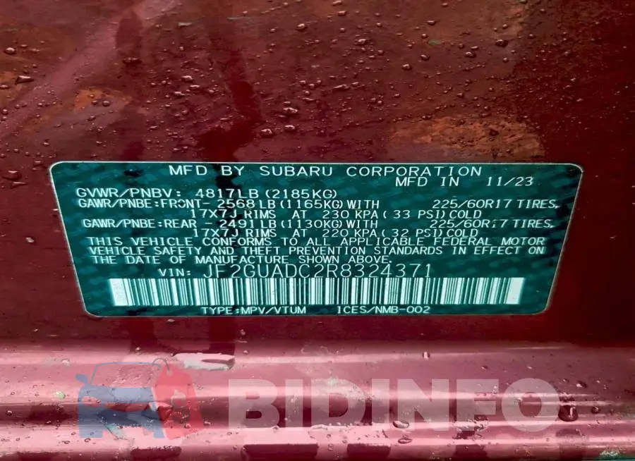 JF2GUADC2R8324371 Photo# 13