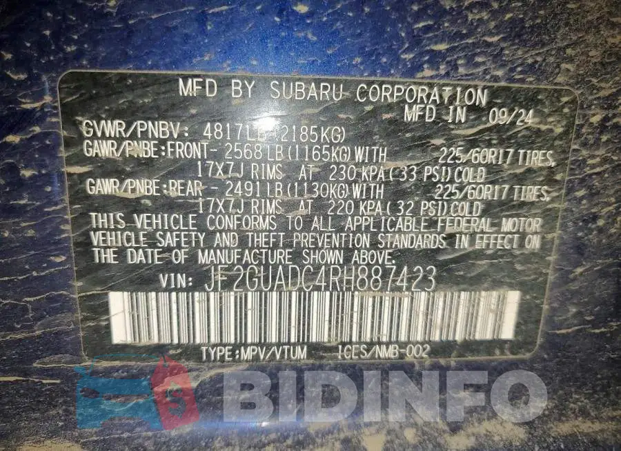 JF2GUADC4RH887423 Photo# 13