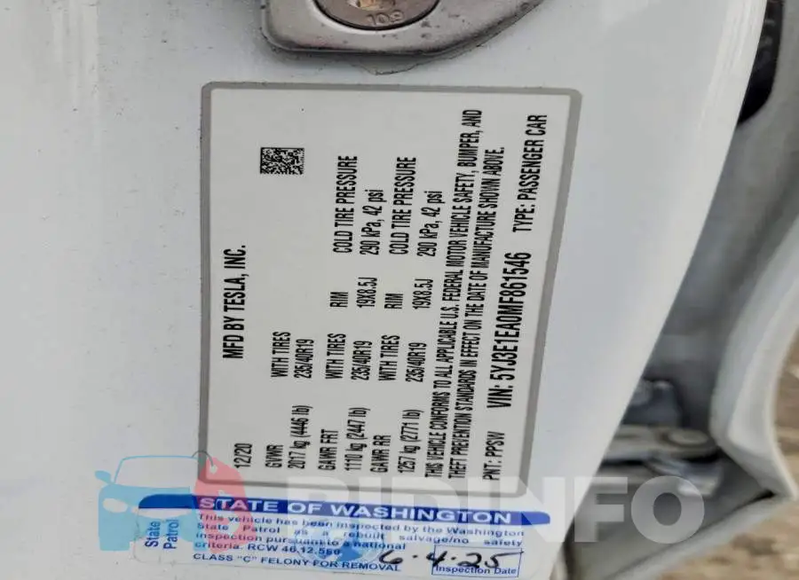 5YJ3E1EA0MF861546 Photo# 12