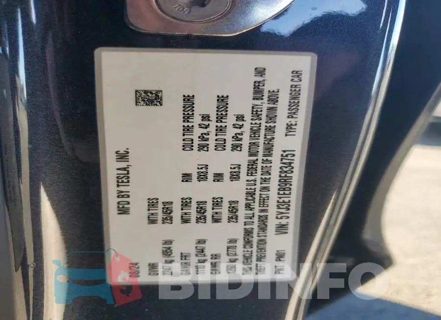 5YJ3E1EB9RF834751 Photo# 12