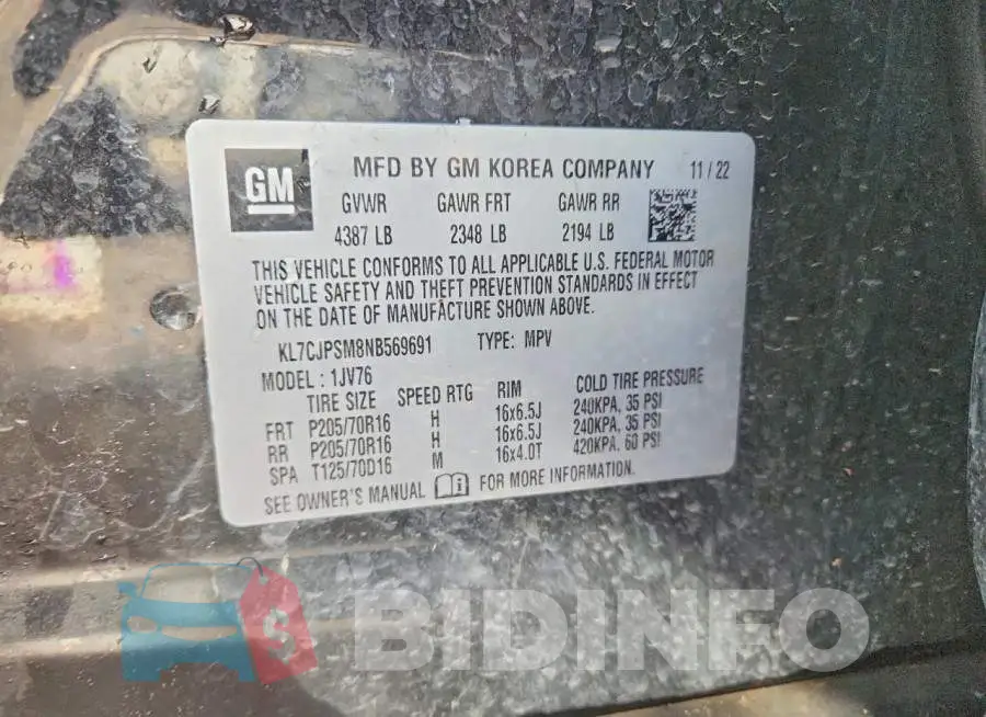 KL7CJPSM8NB569691 Photo# 13