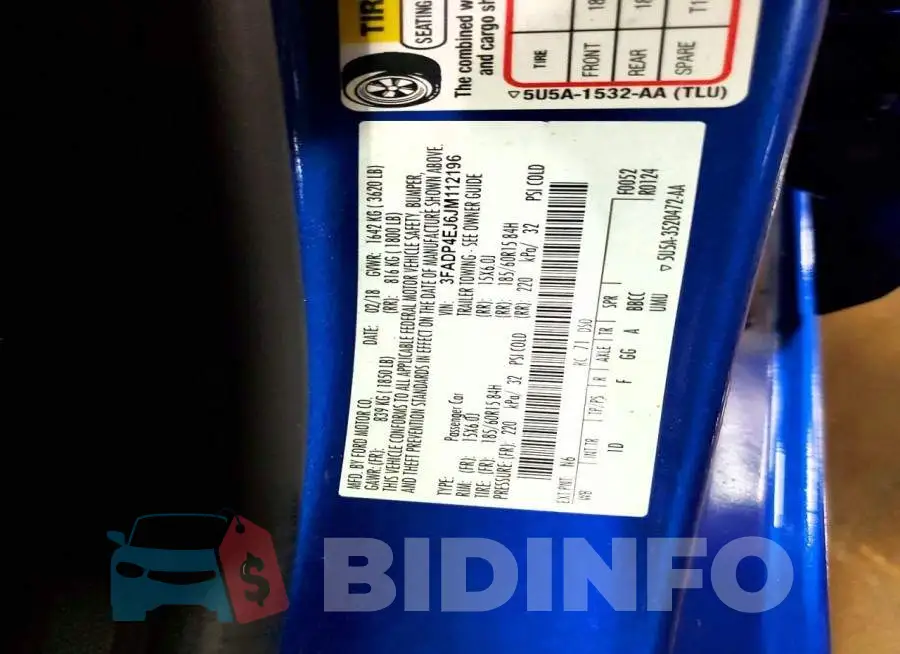 3FADP4EJ6JM112196 Photo# 12