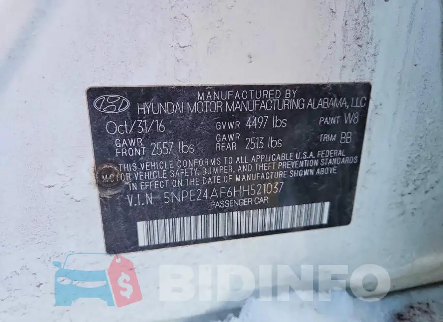 5NPE24AF6HH521037 Photo# 12