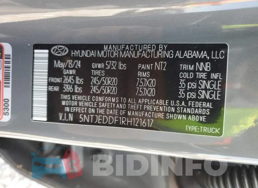 5NTJEDDF1RH121617 Photo# 13