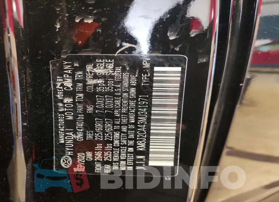 KM8J2CA43MU341971 Photo# 12
