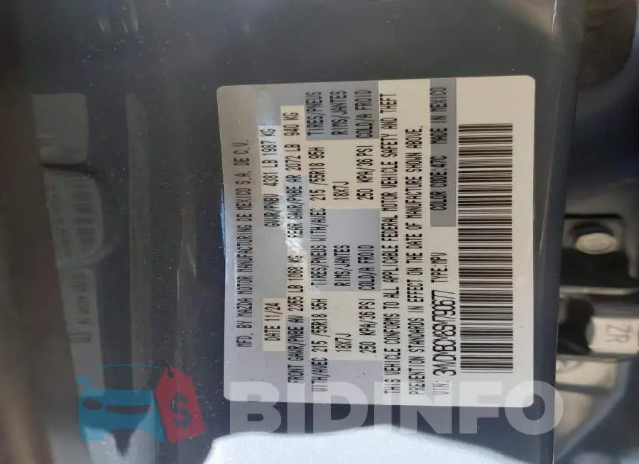 3MVDMBCM8SM790677 Photo# 14