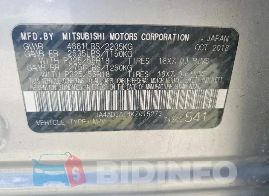 JA4AD3A34KZ015273 Photo# 14