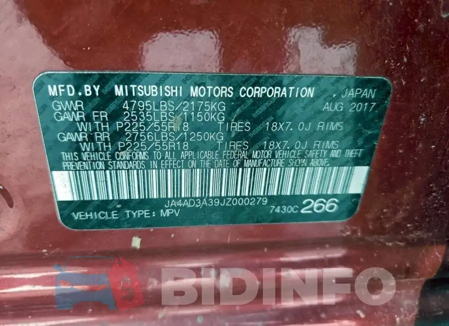 JA4AD3A39JZ000279 Photo# 13
