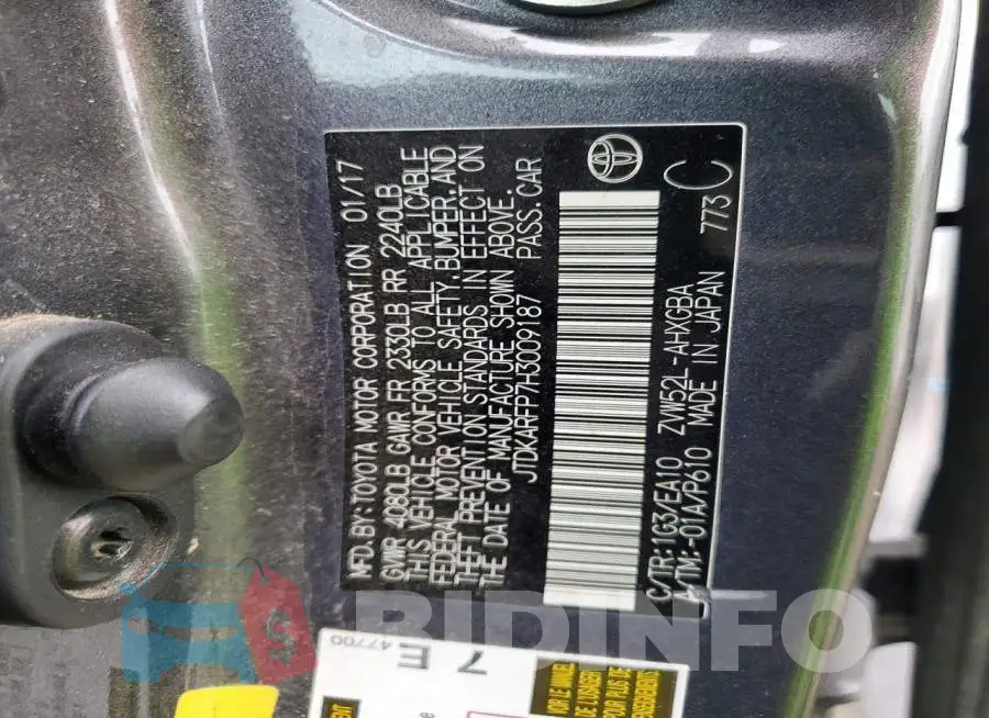 JTDKARFP7H3009187 Photo# 12