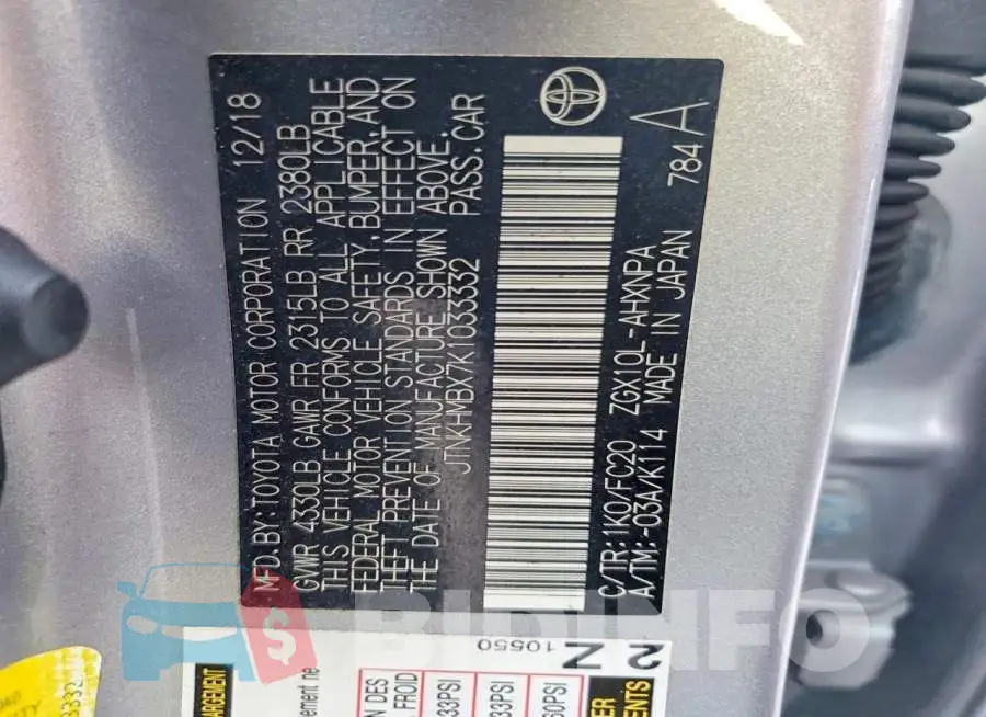 JTNKHMBX7K1033332 Photo# 13