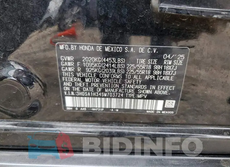3HDSA1H34SM703724 Photo# 13