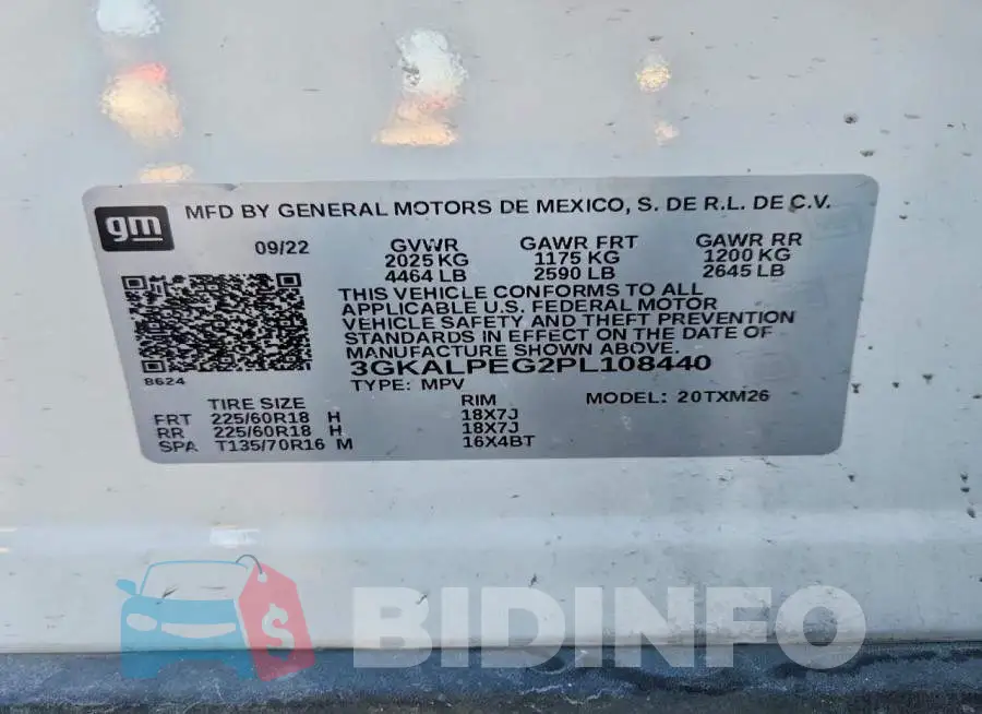 3GKALPEG2PL108440 Photo# 13