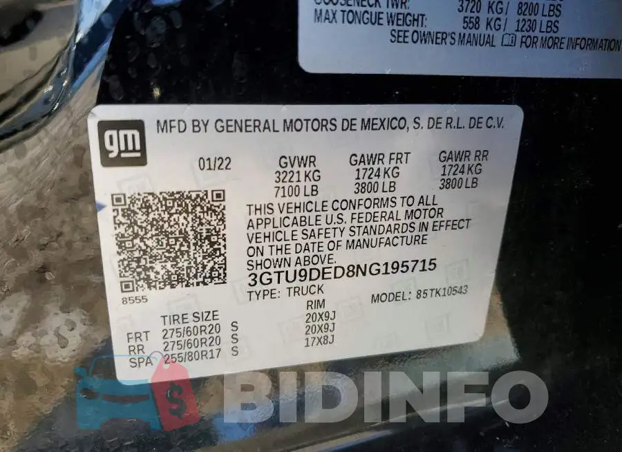 3GTU9DED8NG195715 Photo# 12