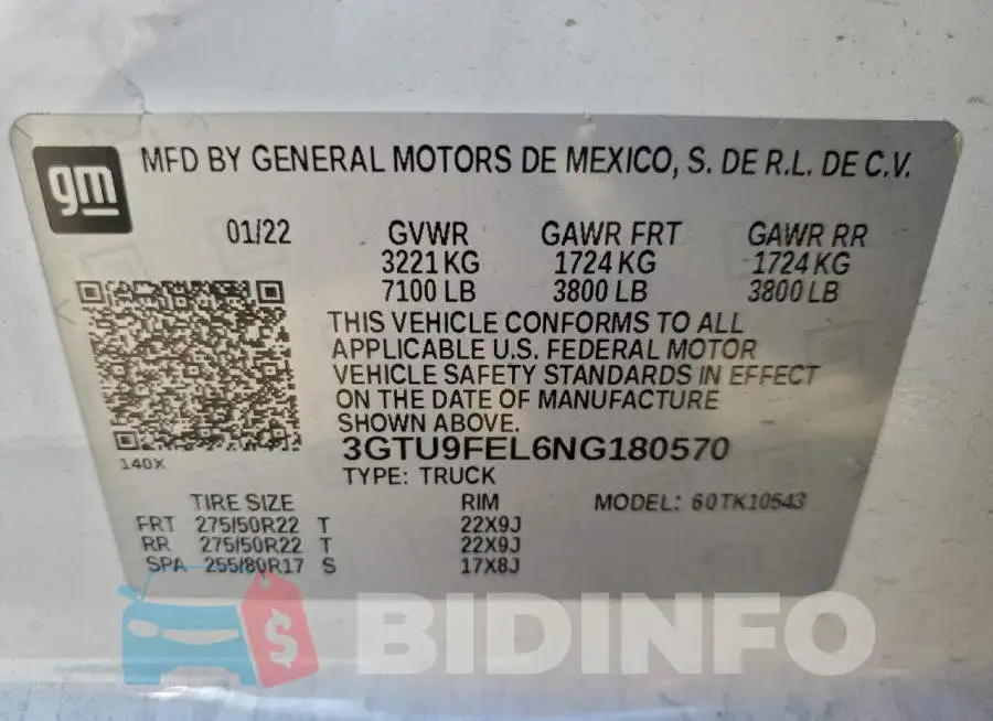 3GTU9FEL6NG180570 Photo# 12