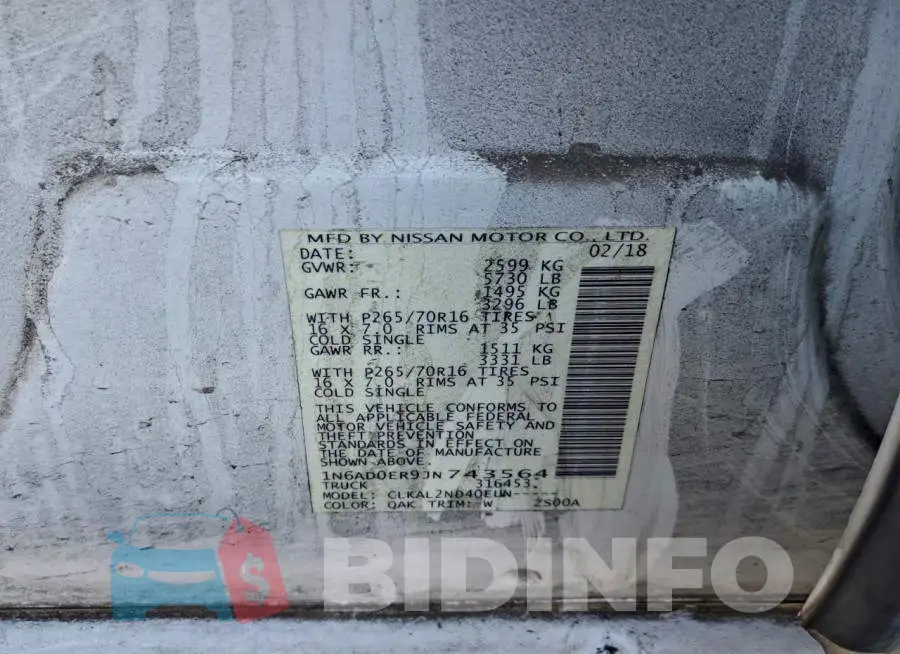 1N6AD0ER9JN743564 Photo# 12