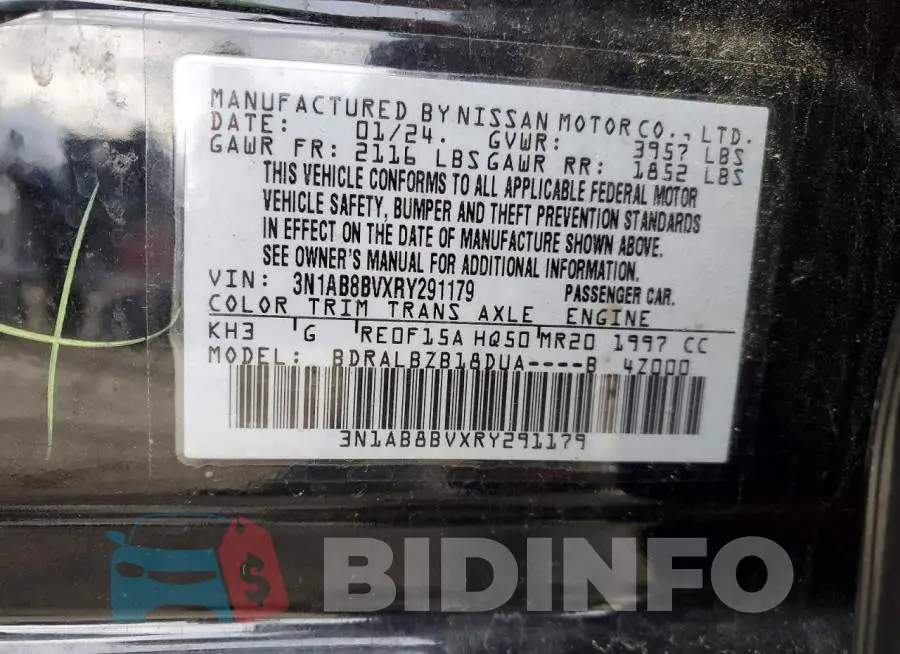 3N1AB8BVXRY291179 Photo# 12