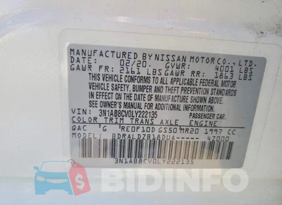 3N1AB8CV0LY222135 Photo# 12