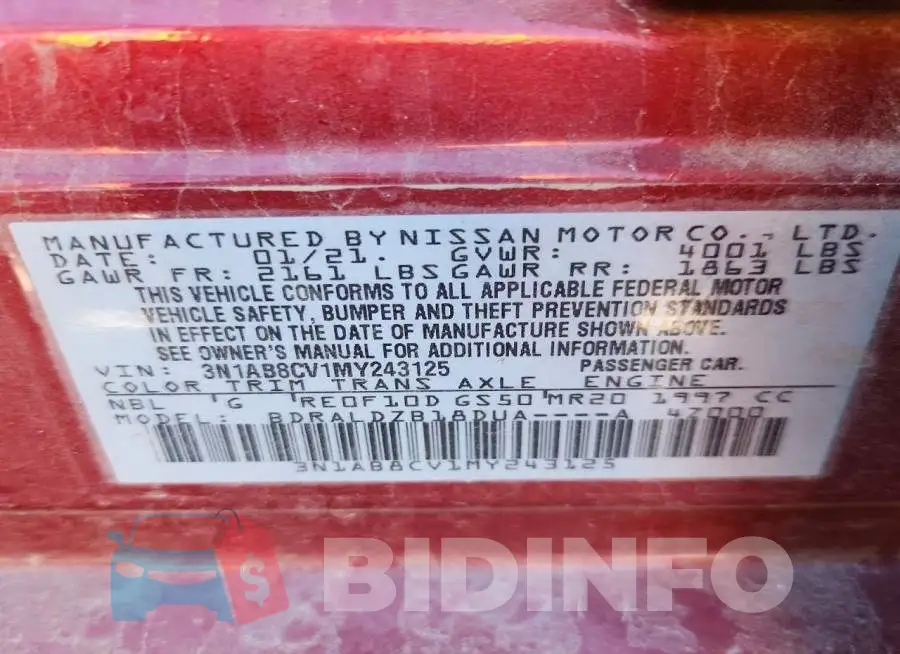 3N1AB8CV1MY243125 Photo# 12