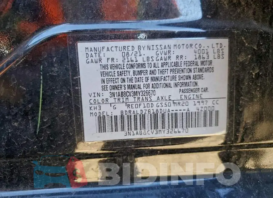 3N1AB8CV3MY326670 Photo# 12