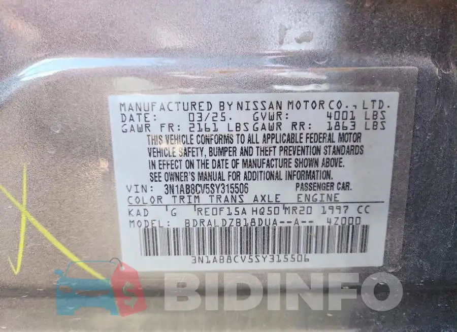 3N1AB8CV5SY315506 Photo# 12