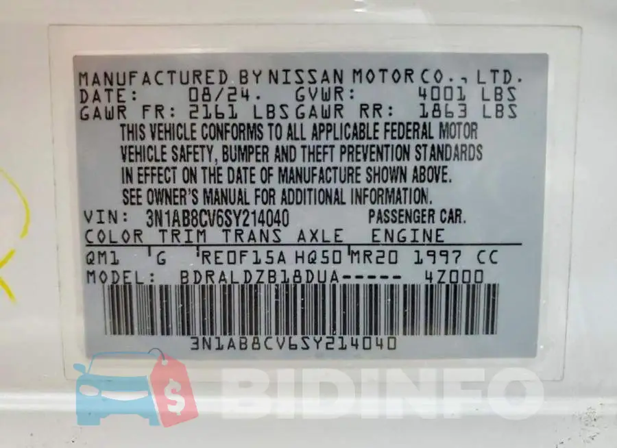 3N1AB8CV6SY214040 Photo# 13