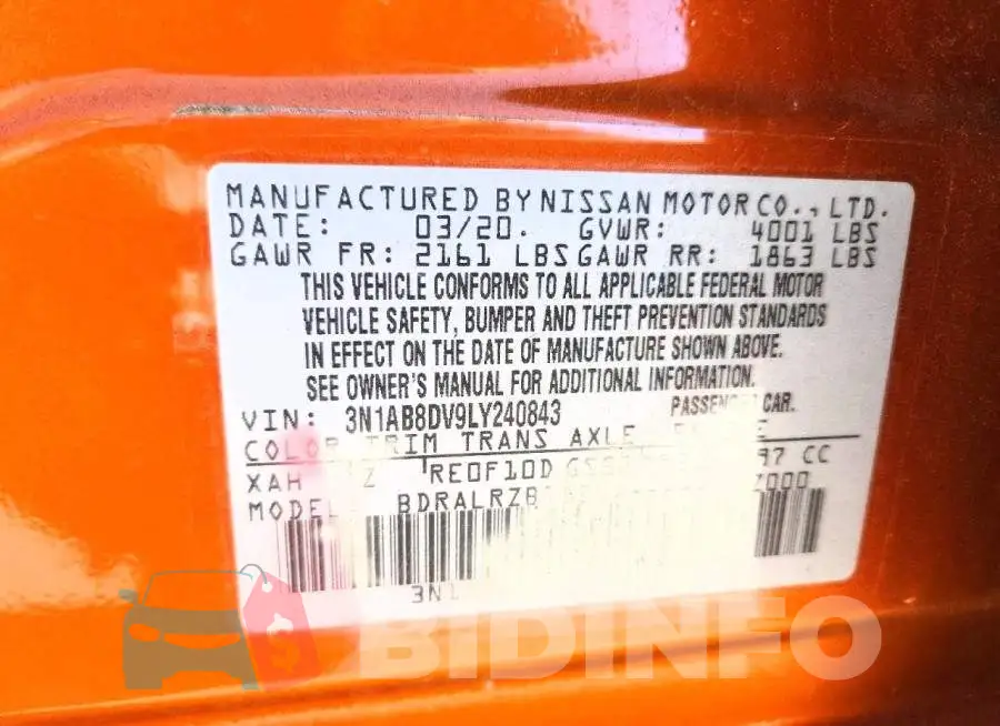 3N1AB8DV9LY240843 Photo# 12
