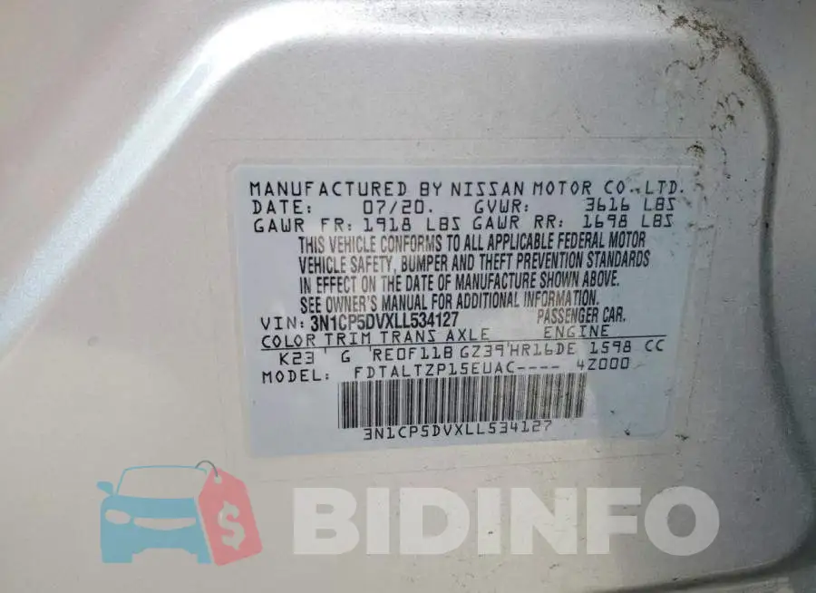 3N1CP5DVXLL534127 Photo# 13