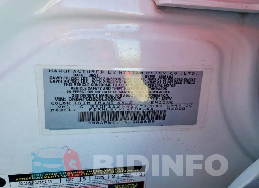 3N8AP6BB3SL308825 Photo# 12