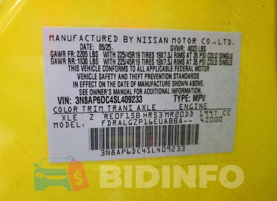 3N8AP6DC4SL409233 Photo# 13