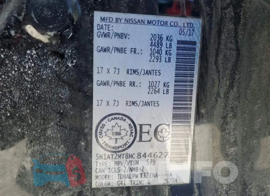 5N1AT2MT8HC844627 Photo# 13