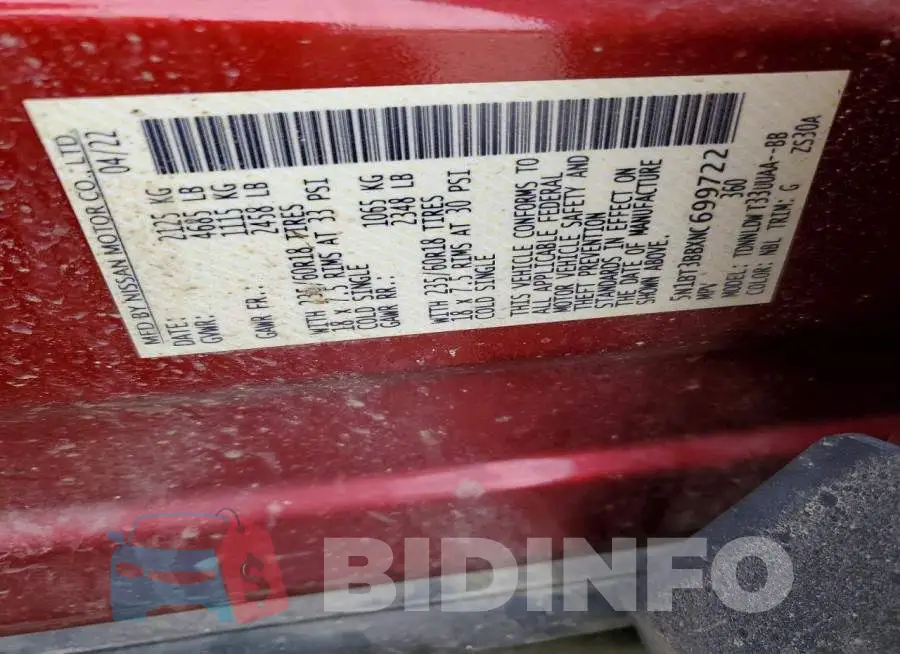 5N1BT3BBXNC699722 Photo# 13
