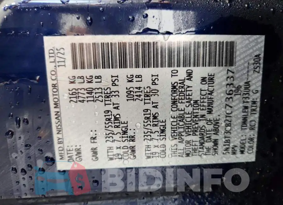 5N1BT3CB2TC736337 Photo# 13