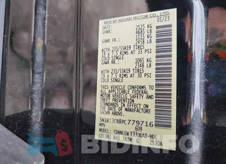 5N1BT3CB8PC779716 Photo# 14