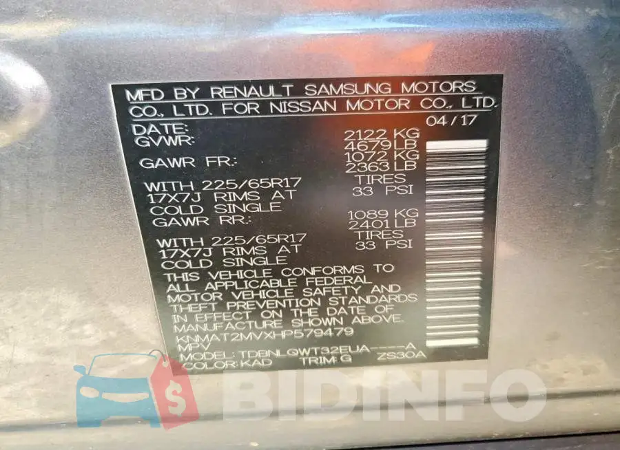 KNMAT2MVXHP579479 Photo# 12