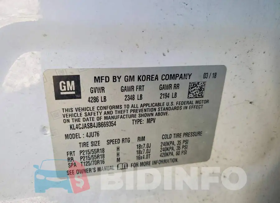 KL4CJASB4JB669354 Photo# 13