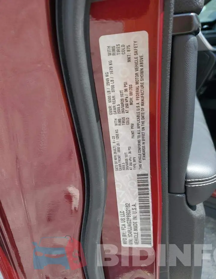 1C4RJJAG2P8902182 Photo# 13