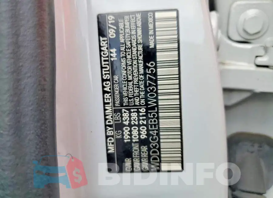 WDD3G4EB5LW037756 Photo# 12