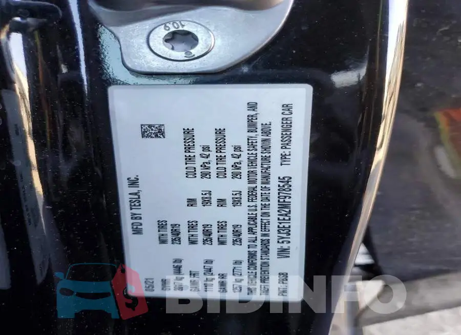 5YJ3E1EA2MF978545 Photo# 13