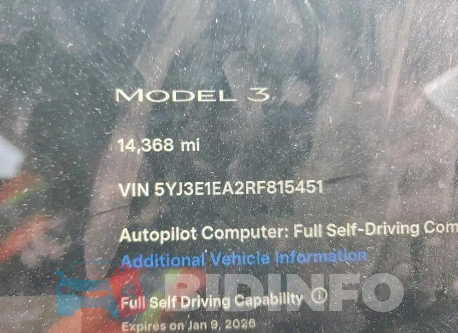 5YJ3E1EA2RF815451 Photo# 9