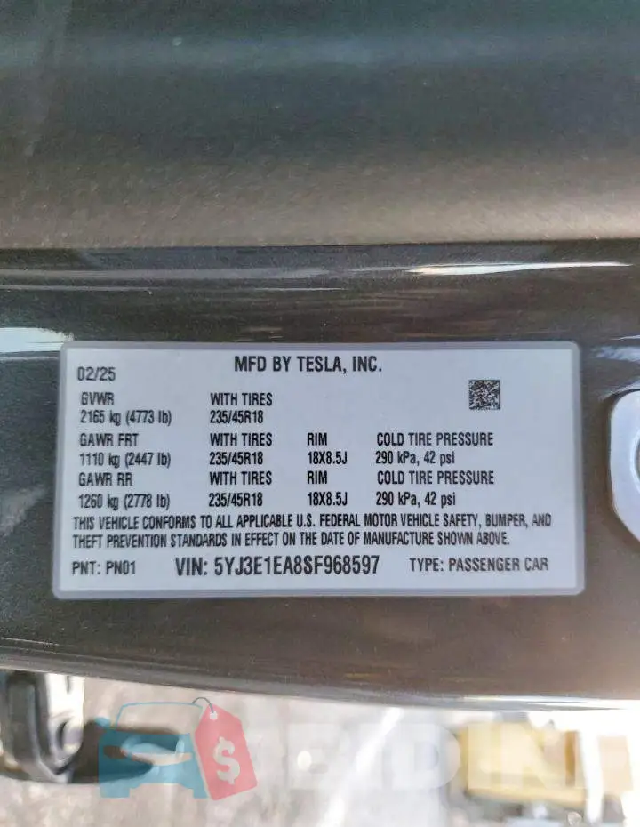 5YJ3E1EA8SF968597 Photo# 13