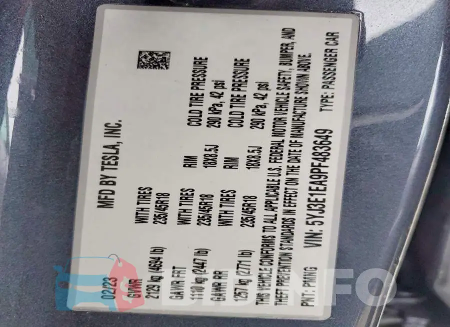 5YJ3E1EA9PF483649 Photo# 12