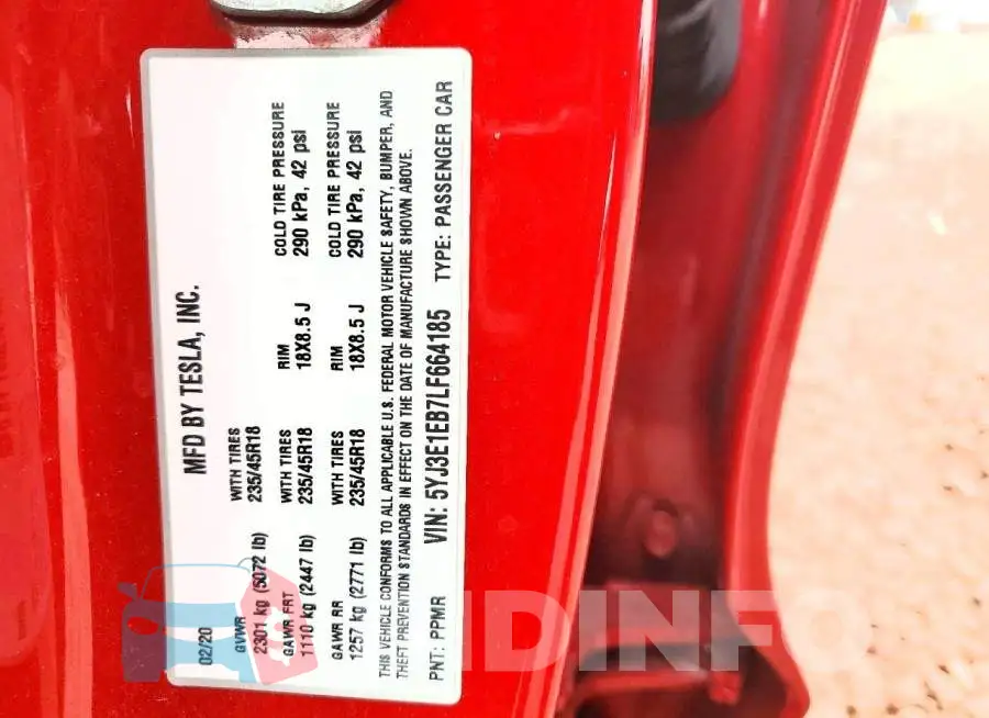 5YJ3E1EB7LF664185 Photo# 13