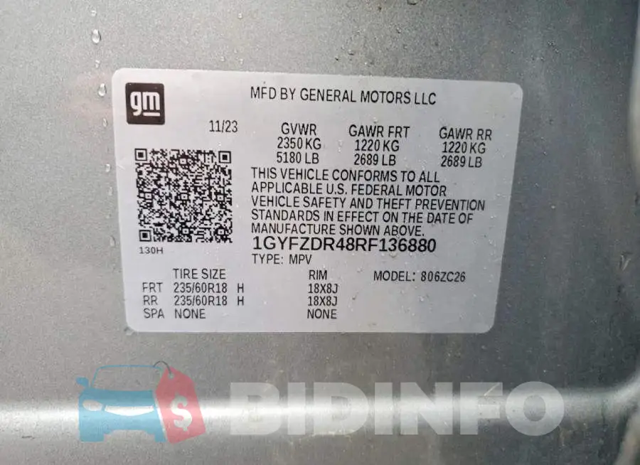 1GYFZDR48RF136880 Photo# 14