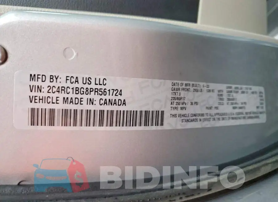 2C4RC1BG8PR561724 Photo# 13