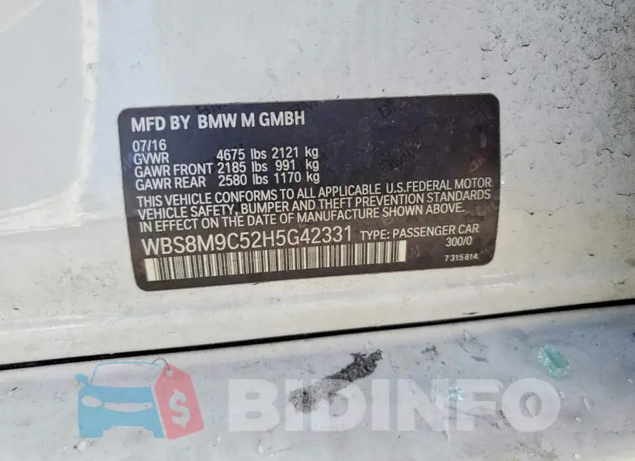 WBS8M9C52H5G42331 Photo# 12