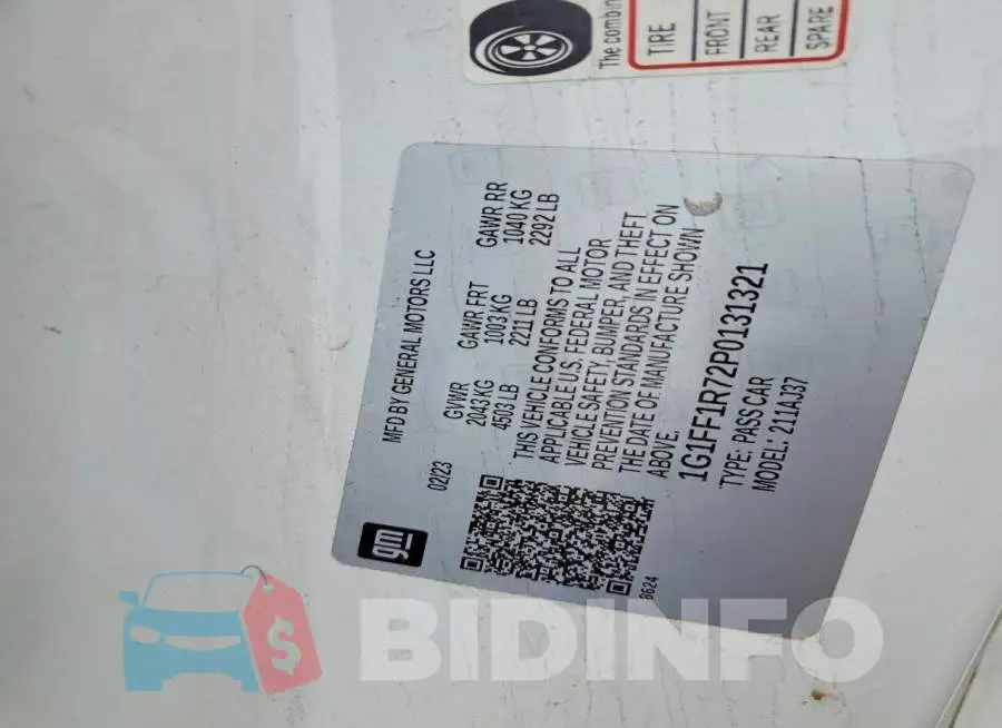 1G1FF1R72P0131321 Photo# 12