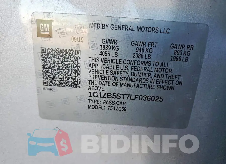 1G1ZB5ST7LF036025 Photo# 12