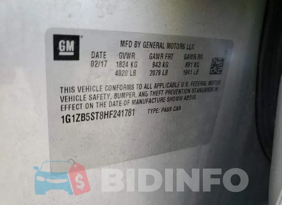 1G1ZB5ST8HF241781 Photo# 12
